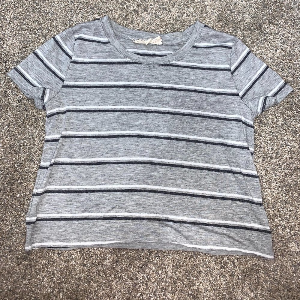 Republic Gray Stripped Tee
